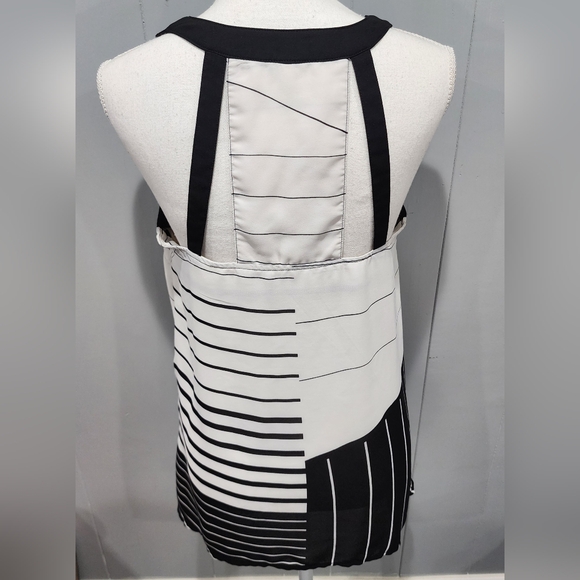 Women's Studio Y Top Blouse Black/White Szs M - Picture 3 of 7